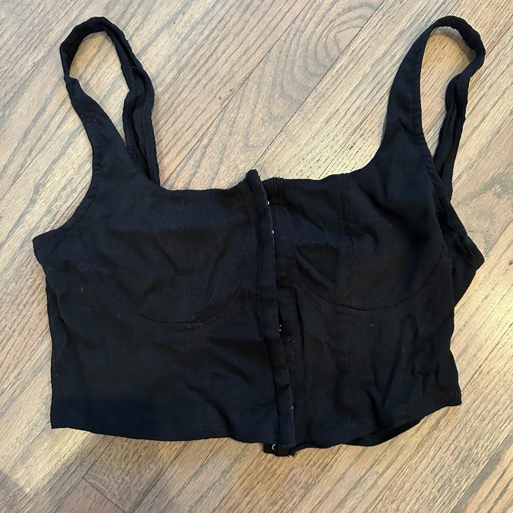 Black Corset Crop Top